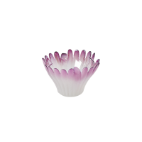 Flower Shape Glass Candle Holder Dark Lavender By Rice DK